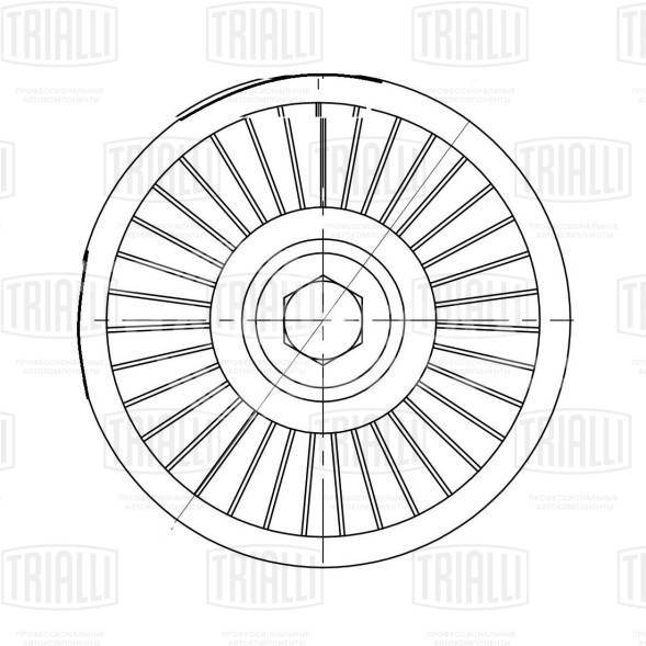 Ролик приводного ремня для автомобилей Hyundai Santa Fe (00-)/Santa Fe (06-) 2.0d/2.2d (опорный) паразитный взамен компрессора кондиционера