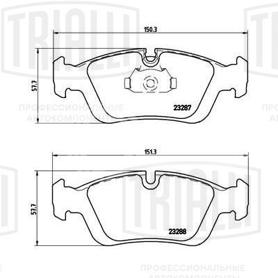 Колодки тормозные дисковые передние для автомобилей BMW 3 (E46) (98-) (PF 4176)
