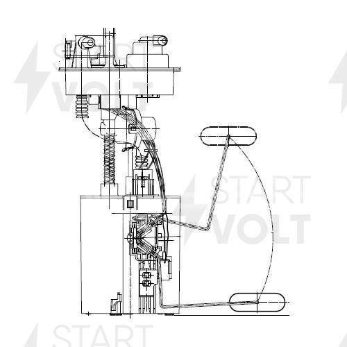 Модуль топливного насоса для автомобилей Daewoo Matiz (98-) 0.8i/1.0i (металлический бак)