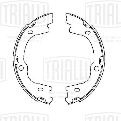 Колодки тормозные для автомобилей Hyundai ix55 (09-) барабанные стояночного тормоза 212x40