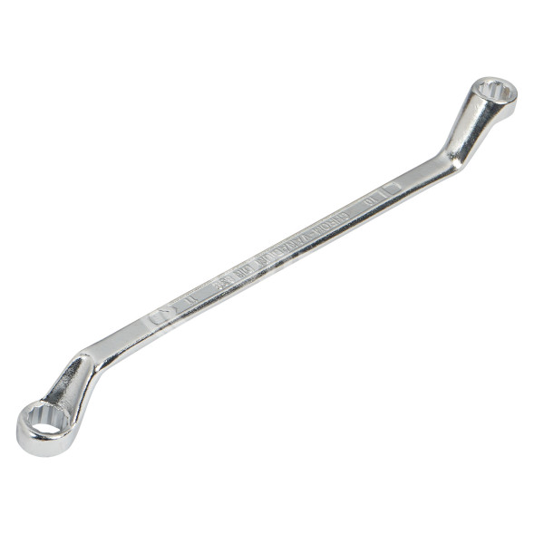 Ключ накидной с изгибом 10х11мм пласт. подвес