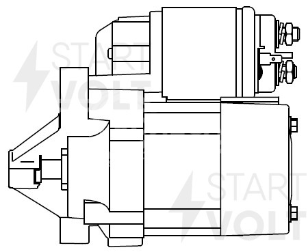Стартер для автомобилей Renault Logan (04-)/Duster (10-)/Sandero (08-) 1.4i/1.6i K7J 0,85кВт
