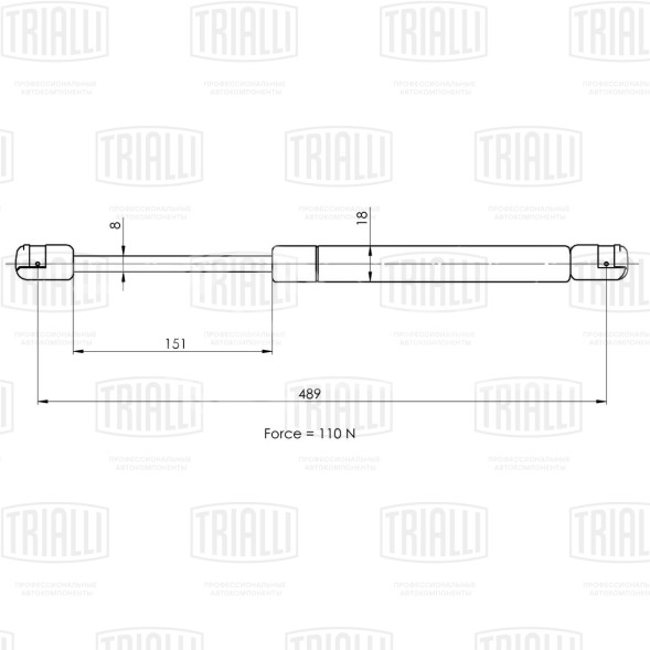 Амортизатор (упор) крышки багажника для автомобиля Volkswagen Jetta (11-)