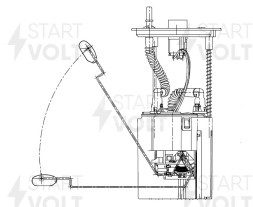 Модуль топливного насоса для автомобилей Hyundai Santa Fe (12-)/Kia Sorento (09-) 2.4i