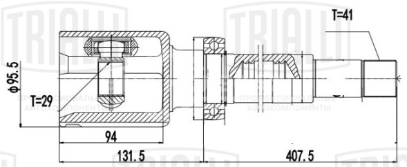 ШРУС внутренний правый для автомобилей Ford Transit (13-) 2.2TDCi VMT6
