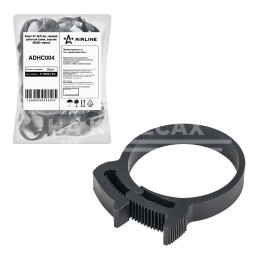 Хомут 37-42/9 мм, силовой зубчатый замок, пластик (ПА66) черный