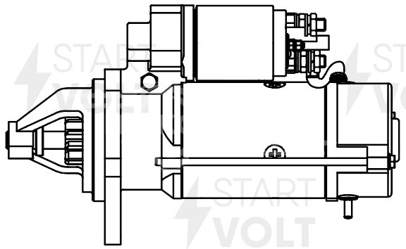 Стартер для автомобилей ГАЗ/ЗИЛ/МАЗ/ПАЗ/МТЗ с дв. ММЗ-Д240/243/245 ЕВРО-2 (тип Iskra) 4кВт