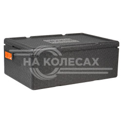 Термоконтейнер с крышкой 32 л, 600*400*240мм, ВПП, цвет черный