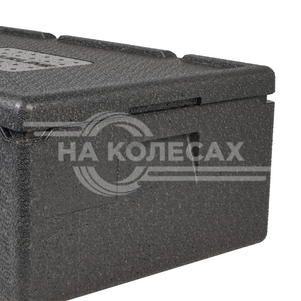 Термоконтейнер с крышкой 32 л, 600*400*240мм, ВПП, цвет черный