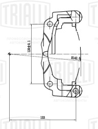 Скоба заднего левого тормозного суппорта для автомобилей Ford Transit (06-)