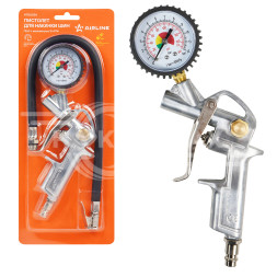 Пистолет для накачки шин ПШ3, 12 АТМ с манометром