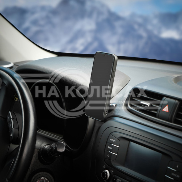Держатель для телефона автомобильный на торпедо магнитный анодированный