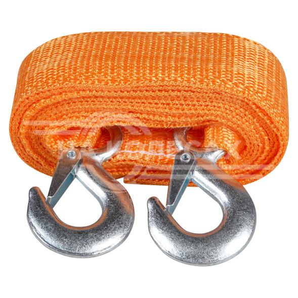 Трос буксировочный лента 5 т, 4 м, 2 крюка