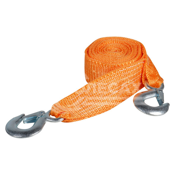 Трос буксировочный лента 5 т, 4 м, 2 крюка
