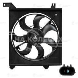 Электровентилятор охлаждения для автомобилей KIA Cerato I (04-) 1.6i/2.0i (с кожухом)