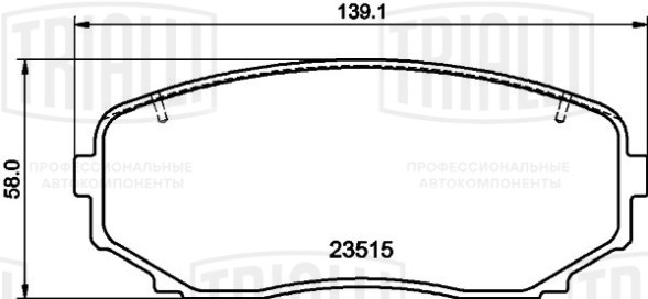 Колодки тормозные дисковые передние для автомобилей Mazda CX-7 (09-)/CX-9 (07-)