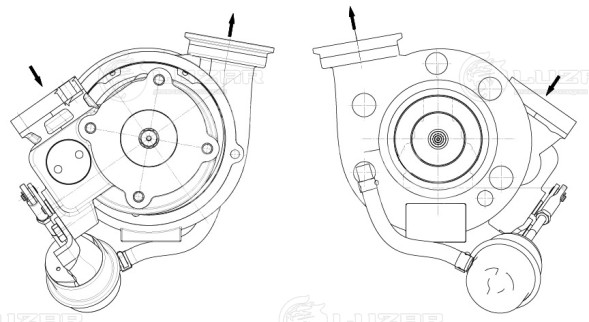 Турбокомпрессор для а/м ПАЗ Вектор Next с дв. ЯМЗ-53423-50/53 (E-5) (тип С13-285)