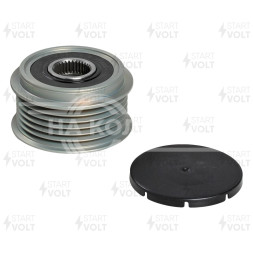 Шкив с обгонной муфтой генератора для автомобилей Hyundai Solaris (10-)/Kia Rio (10-) 1.4i/1.6i