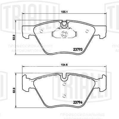 Колодки тормозные для автомобилей BMW 5 (E60) (03-) дисковые передние
