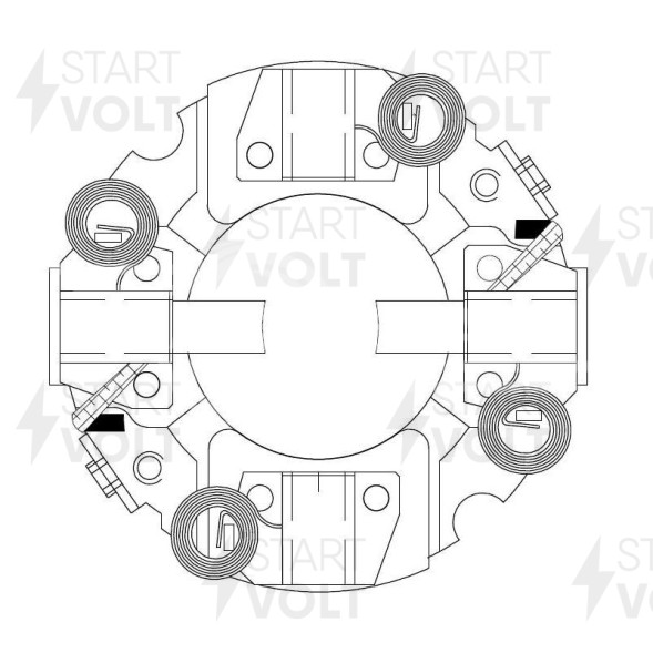 Узел щеточный стартера для автомобилей КАМАЗ 5490, MB Axor с двигателем OM 457LA