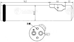 Ресивер-осушитель конденсора для автомобилей Hyundai Tucson (04-)/Kia Sportage II (04-)