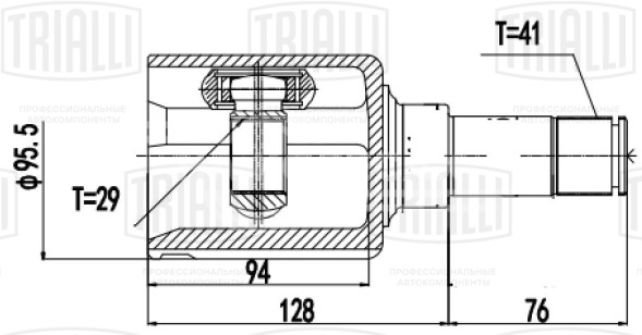 ШРУС внутренний левый для автомобилей Ford Transit (13-) 2.2TDCi VMT6