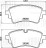 Колодки тормозные дисковые задние для автомобилей Audi A4 (B9) (17-)/A6 (18-) 129x59