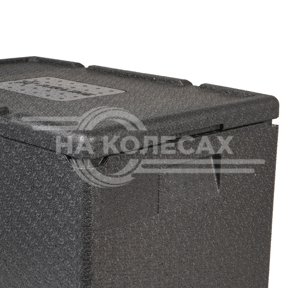 Термоконтейнер с крышкой 46 л, 600*400*320мм, ВПП, цвет черный