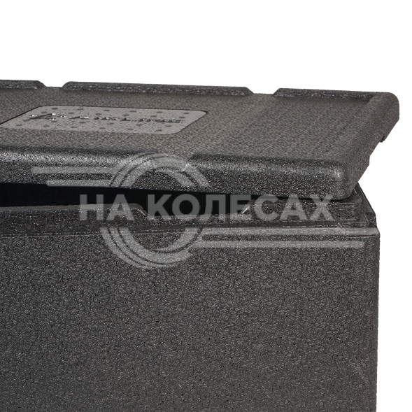 Термоконтейнер с крышкой 46 л, 600*400*320мм, ВПП, цвет черный