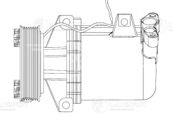 Компрессор кондиционера для автомобилей Duster (15-)/Kaptur (16-) 2.0i [F4R]