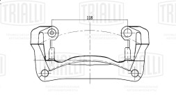 Скоба заднего левого тормозного суппорта для автомобилей Toyota Land Cruiser 200 (07-)