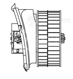 Электровентилятор отопителя для автомобилей Mercedes-Benz C (W202) (93-)