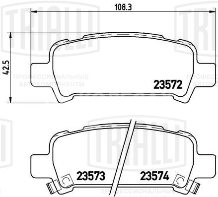 Колодки тормозные для автомобилей Subaru Forester (97-) / Legacy (98-) / Outback (98-) дисковые задние