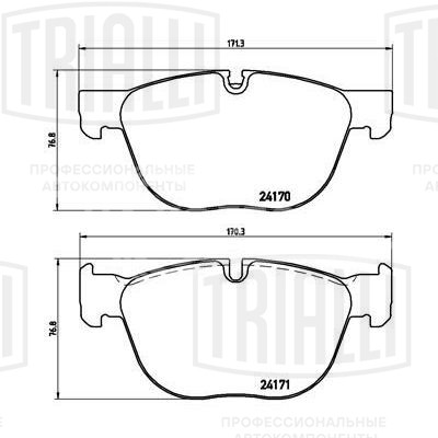 Колодки тормозные для автомобилей BMW X5 (E70) (07-) / X5 (F15) (13-) / X6 (E71/F16) (08-) дисковые передние