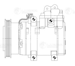Компрессор кондиционера для автомобилей Tucson (04-)/Sportage II (04-) (тип Halla)
