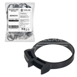 Хомут 49-54/9 мм, силовой зубчатый замок, пластик (ПА66) черный