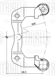 Скоба заднего тормозного суппорта для автомобилей VW Polo Sedan (RUS) (10-) 1ZC