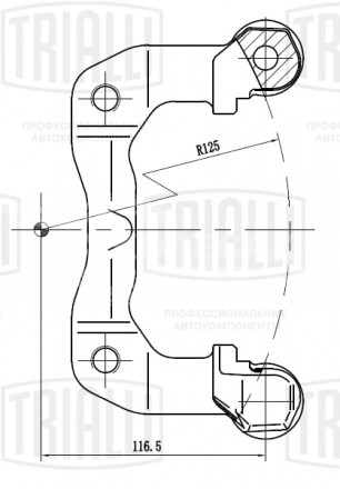 Скоба заднего тормозного суппорта для автомобилей VW Polo Sedan (RUS) (10-) 1ZC