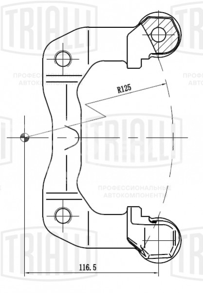 Скоба заднего тормозного суппорта для автомобилей VW Polo Sedan (RUS) (10-) 1ZC