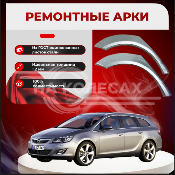 Ремонтные задние арки Opel Astra J (Универсал)