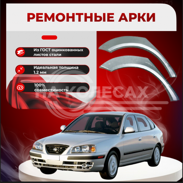 Ремонтные задние арки Hyundai Elantra III (XD)