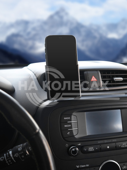 Держатель для телефона автомобильный в дефлектор гравитационный пластик