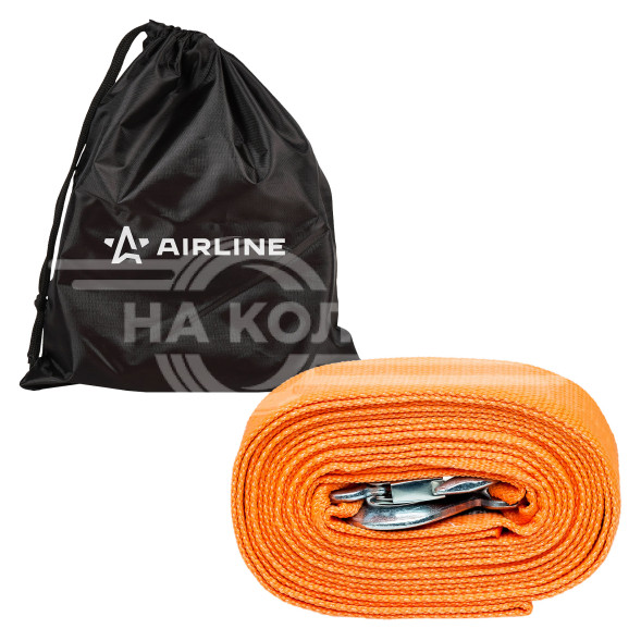 Трос VIP буксировочный лента 5 т, 5 м, 2 крюка, с мешочком