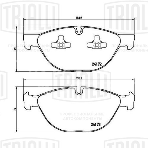 Колодки тормозные дисковые передние для автомобилей BMW X5 (E70) (07-) / X6 (E71/72) (08-) (PF 4181)