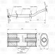 Глушитель для автомобилей ГАЗ 3302 (дв. 405) дополнительный (резонатор) (алюминизированная сталь)