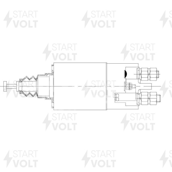 Реле втягивающее стартера для автомобилей КАМАЗ 5490, MB Axor с двигателем OM 457LA