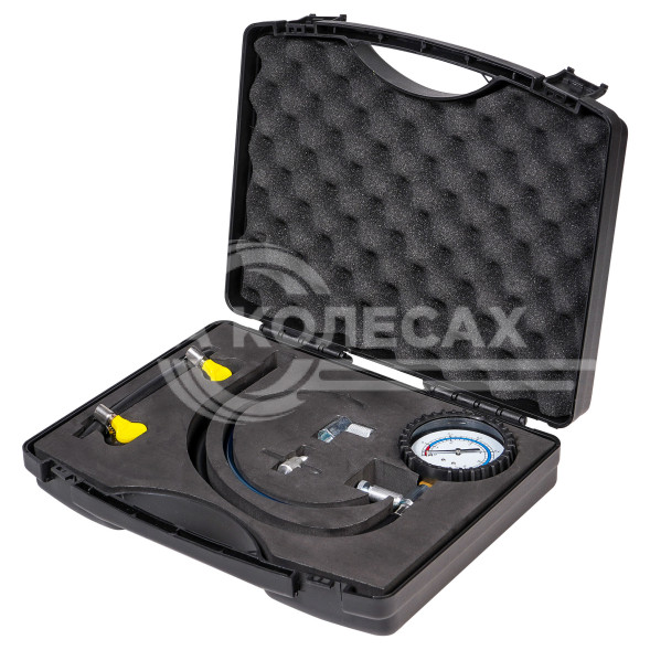 Тестер давления масла и топлива универсальный PRO, набор 9 пр., пласт. кейс