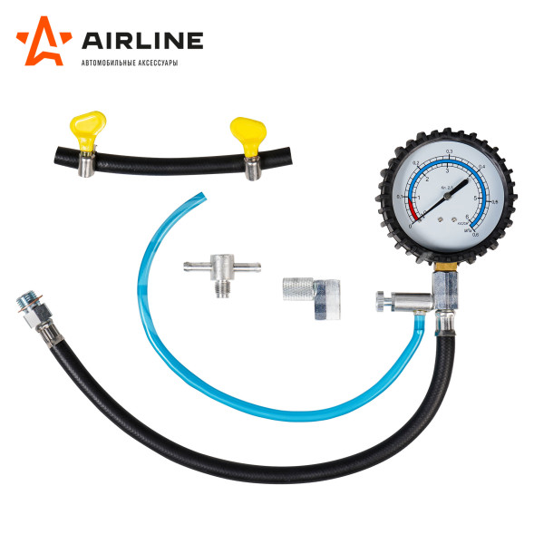 Тестер давления масла и топлива универсальный PRO, набор 9 пр., пласт. кейс