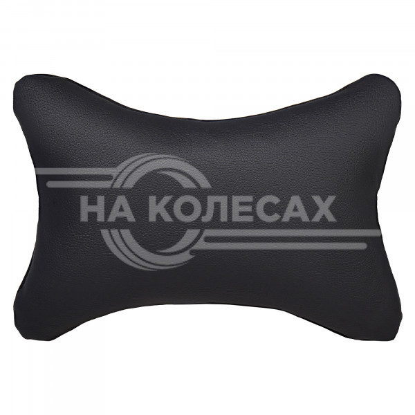 Подушка-косточка на подгол.&quot;ЭКО&quot;, искусств.кожа/полиэстер, 1 шт., черная