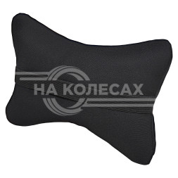 Подушка-косточка на подгол."ЭКО", искусств.кожа/полиэстер, 1 шт., черная